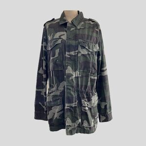 URBAN OUTFITTERS | Ecote Green Camo Casual Cotton Military Jacket Shacket